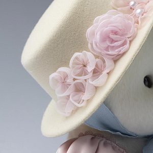 Медведь Lina TeddyTales "Сладкая парочка", M, в платье, белый, 30 см